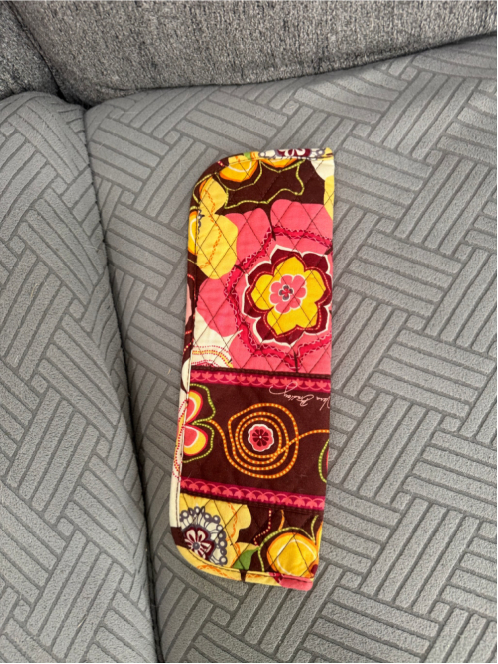 Vera Bradley Women's curling iron Case One Size Brown Pink Floral Quilted